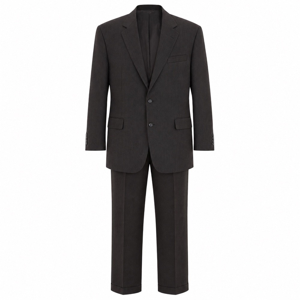 Gieves & Hawkes 2-Piece Suit Mens 46L/40x30 Brown 100% Wool Micro Twill London